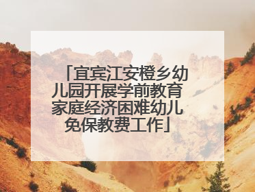 宜宾江安橙乡幼儿园开展学前教育家庭经济困难幼儿免保教费工作