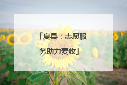 夏县：志愿服务助力麦收
