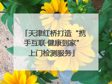 天津红桥打造“携手互联·健康到家”上门检测服务