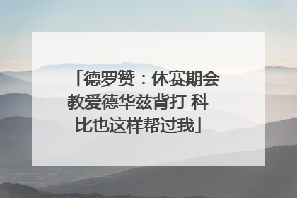 德罗赞：休赛期会教爱德华兹背打 科比也这样帮过我