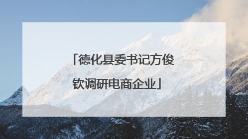 德化县委书记方俊钦调研电商企业