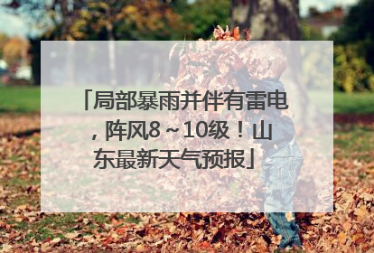 局部暴雨并伴有雷电，阵风8～10级！山东最新天气预报