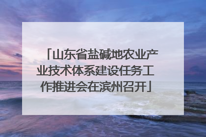 山东省盐碱地农业产业技术体系建设任务工作推进会在滨州召开