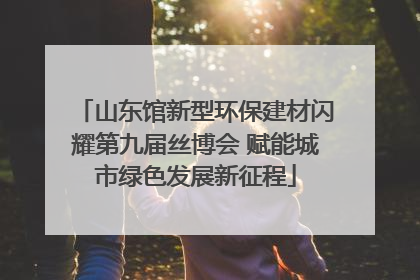 山东馆新型环保建材闪耀第九届丝博会 赋能城市绿色发展新征程