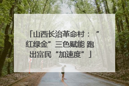 山西长治革命村：“红绿金”三色赋能 跑出富民“加速度”