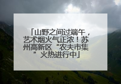 山野之间过端午，艺术烟火气正浓！苏州高新区“农夫市集”火热进行中