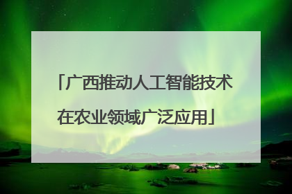 广西推动人工智能技术在农业领域广泛应用