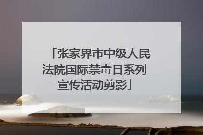张家界市中级人民法院国际禁毒日系列宣传活动剪影