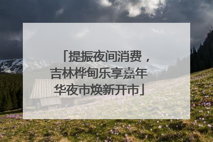 提振夜间消费，吉林桦甸乐享嘉年华夜市焕新开市