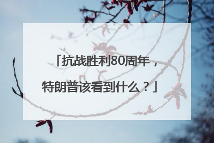 抗战胜利80周年，特朗普该看到什么？
