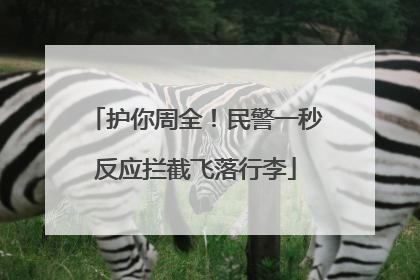 护你周全！民警一秒反应拦截飞落行李