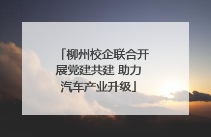 柳州校企联合开展党建共建 助力汽车产业升级