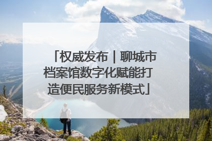 权威发布｜聊城市档案馆数字化赋能打造便民服务新模式