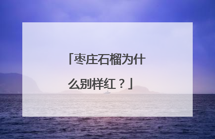 枣庄石榴为什么别样红？