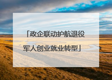 政企联动护航退役军人创业就业转型