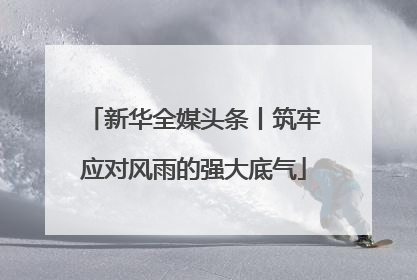 新华全媒头条丨筑牢应对风雨的强大底气