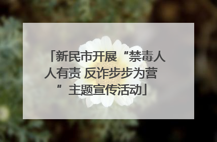 新民市开展“禁毒人人有责 反诈步步为营”主题宣传活动