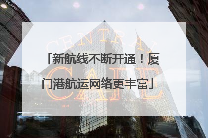 新航线不断开通！厦门港航运网络更丰富