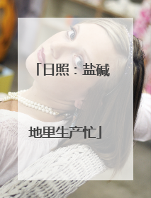 日照：盐碱地里生产忙