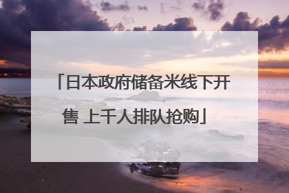 日本政府储备米线下开售 上千人排队抢购