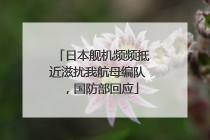 日本舰机频频抵近滋扰我航母编队，国防部回应