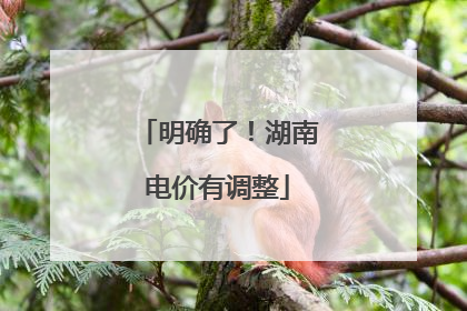 明确了！湖南电价有调整