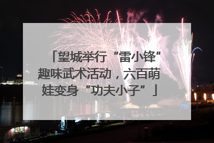 望城举行“雷小锋”趣味武术活动，六百萌娃变身“功夫小子”