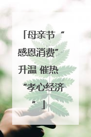 母亲节“感恩消费”升温 催热“孝心经济”