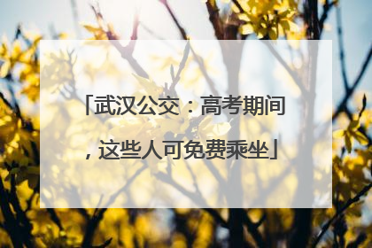 武汉公交：高考期间，这些人可免费乘坐