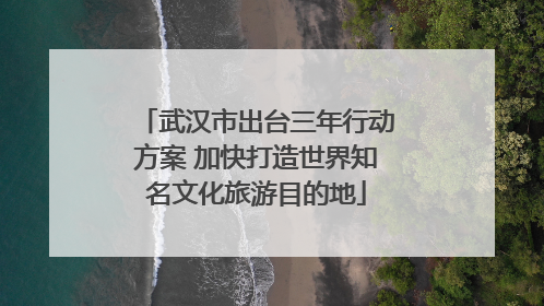 武汉市出台三年行动方案 加快打造世界知名文化旅游目的地