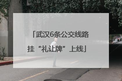 武汉6条公交线路挂“礼让牌”上线