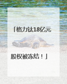 格力钛18亿元股权被冻结！