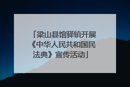 梁山县馆驿镇开展《中华人民共和国民法典》宣传活动