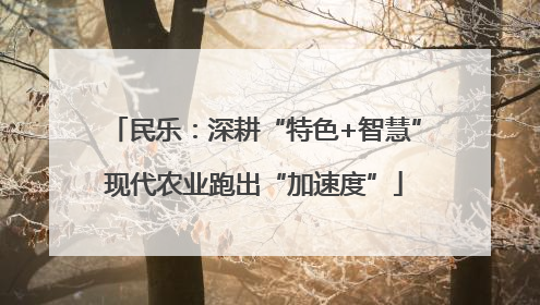 民乐：深耕“特色+智慧”现代农业跑出“加速度”