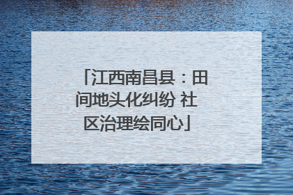 江西南昌县：田间地头化纠纷 社区治理绘同心