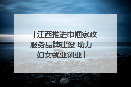 江西推进巾帼家政服务品牌建设 助力妇女就业创业