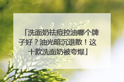 洗面奶祛痘控油哪个牌子好？油光暗沉退散！这十款洗面奶被夸爆