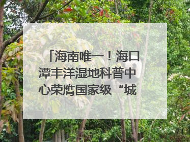 海南唯一！海口潭丰洋湿地科普中心荣膺国家级“城市儿童友好空间建设园区”称号