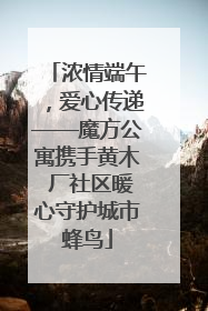 浓情端午，爱心传递——魔方公寓携手黄木 厂社区暖心守护城市蜂鸟