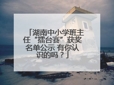 湖南中小学班主任“擂台赛”获奖名单公示 有你认识的吗？