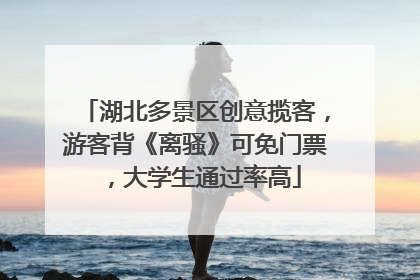湖北多景区创意揽客，游客背《离骚》可免门票，大学生通过率高