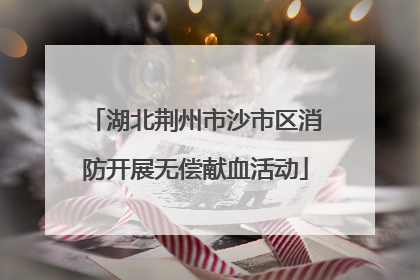 湖北荆州市沙市区消防开展无偿献血活动