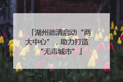 湖州德清启动“两大中心”，助力打造“无毒城市”