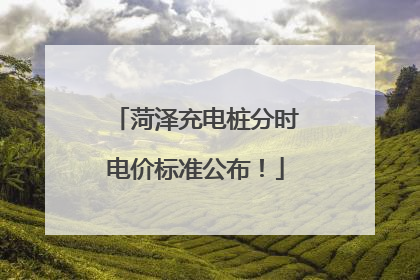 菏泽充电桩分时电价标准公布！