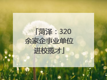 菏泽：320余家企事业单位进校揽才