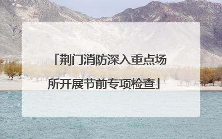 荆门消防深入重点场所开展节前专项检查