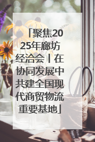 聚焦2025年廊坊经洽会丨在协同发展中共建全国现代商贸物流重要基地