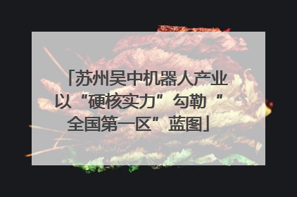 苏州吴中机器人产业以“硬核实力”勾勒“全国第一区”蓝图