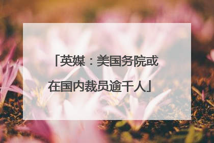 英媒：美国务院或在国内裁员逾千人