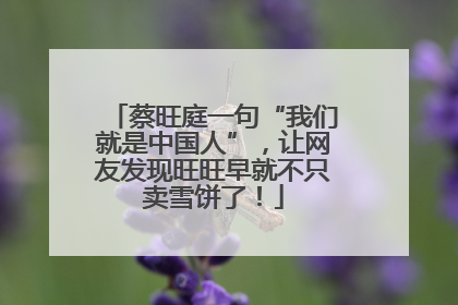 蔡旺庭一句“我们就是中国人”，让网友发现旺旺早就不只卖雪饼了！